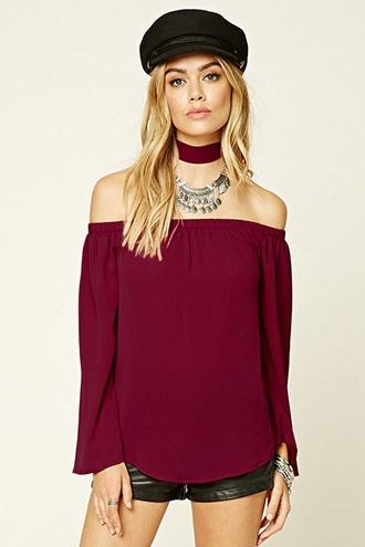 Forever21 Women's  Reverse Choker Top