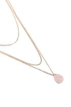 Forever21 Faceted Teardrop Layered Necklace