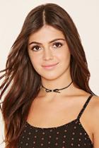 Forever21 Bow-front Faux Leather Choker