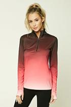 Forever21 Active Ombre Mock Neck Top