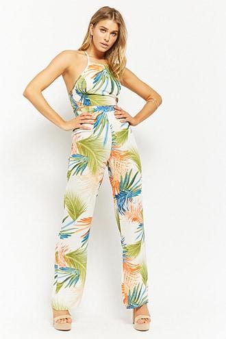 Forever21 Tropical Print Cami & Palazzo Pants Set