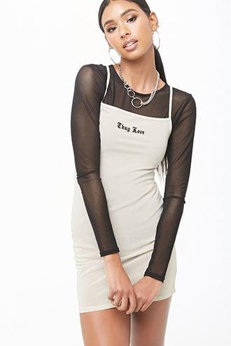 Forever21 Sheer Thug Love Graphic Dress