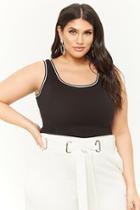 Forever21 Plus Size Ribbed Contrast-trim Tank Top