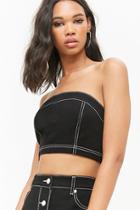 Forever21 Pull-ring Denim Tube Top