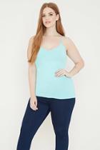 Forever21 Plus Women's  Mint Plus Size V-neck Cami
