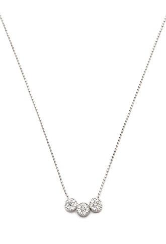 Forever21 Rhinestone-encrusted Charm Necklace (silver/clear)