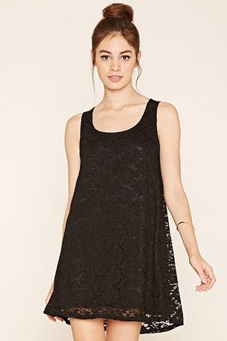 Forever21 Pintucked Floral Lace Dress