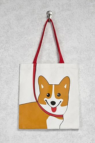 Forever21 Corgi Graphic Tote Bag
