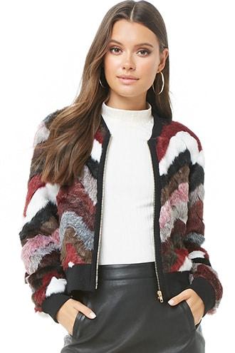 Forever21 Multicolored Faux Fur Jacket