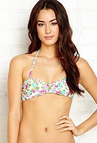 Forever21 Garden Goddess Bandeau Bikini Top