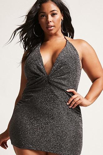 Forever21 Plus Size Twist-front Halter Dress