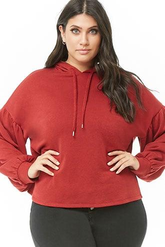 Forever21 Plus Size Balloon Sleeve Hoodie
