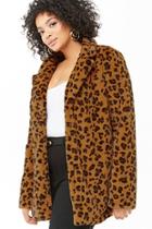 Forever21 Plus Size Plush Leopard Print Jacket