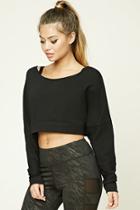 Forever21 Women's  Active Cutout-back Sweatshirt
