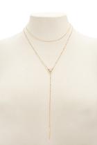 Forever21 Matchstick Drop Chain Necklace Set
