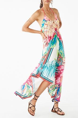 Forever21 Crepe Floral Halter Dress