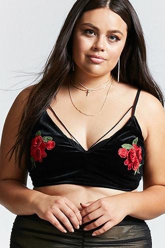 Forever21 Plus Size Velvet Cropped Cami