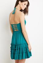 Forever21 Women's  Tiered A-line Dress (jade)
