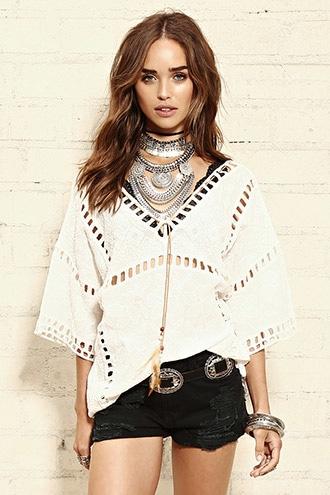 Forever21 Feather Tassel Top