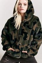 Forever21 Faux Fur Camo Hoodie