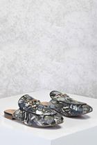 Forever21 Faux Leather Butterfly Loafer Mules