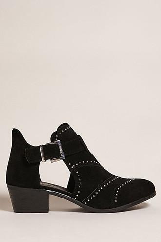 Forever21 Studded Faux Suede Cutout Boots