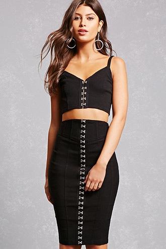 Forever21 Hook-eye Pencil Skirt