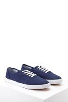 Forever21 Women's  Navy Canvas Low-top Sneakers
