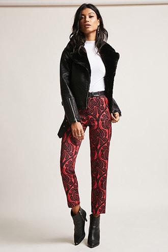 Forever21 Abstract Paisley Print Pants