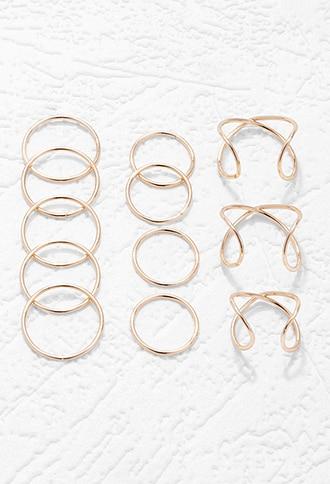 Forever21 Curved Open Midi Ring Set
