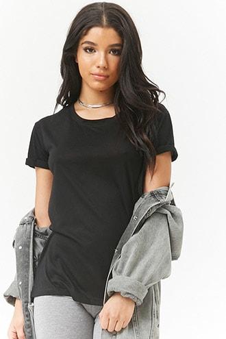 Forever21 Cuffed-sleeve Tee