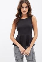 Forever21 Lace Panel Peplum Top