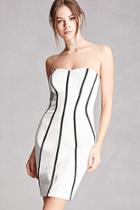 Forever21 Contrast Piped Strapless Dress