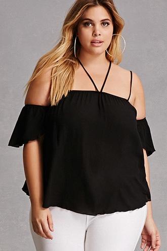 Forever21 Plus Size Open Shoulder Top