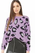 Forever21 Fuzzy Leopard Print Sweater