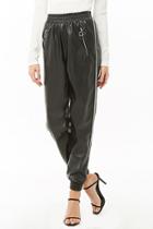 Forever21 Striped Faux Leather Joggers