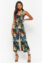 Forever21 Tropical Print Palazzo Jumpsuit