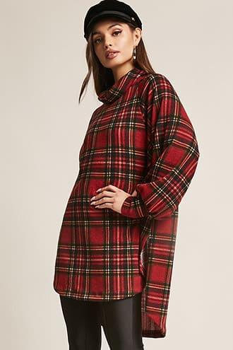Forever21 Plaid Turtleneck Tunic