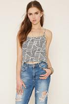 Forever21 Abstract Print Cropped Cami
