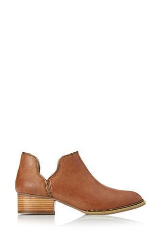 Forever21 Metal Moment Booties Tan 10