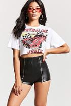 Forever21 Faux Leather Zip-front Shorts