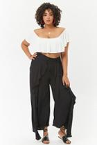 Forever21 Plus Size Tie-front Flounce Overlay Pants