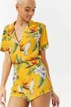 Forever21 Tropical Cockatoo Print Shorts