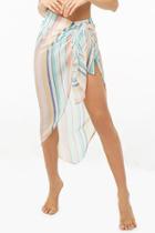 Forever21 Striped Chiffon Sarong Swim Cover-up