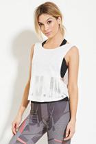 Forever21 Women's  Active Run Graphic Tank