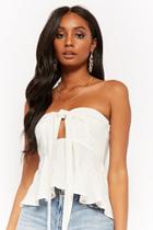 Forever21 Strapless Tie-front Top