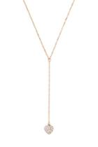 Forever21 Rhinestone Heart Drop Necklace