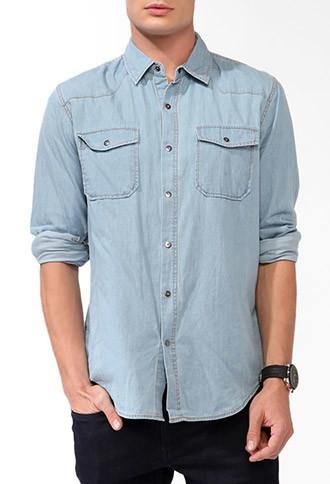 21 Men Chambray Shirt