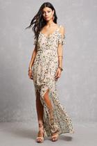 Forever21 Soieblu Floral Open-shoulder Dress