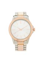 Forever21 Silver & Rose Gold High-shine Analog Watch